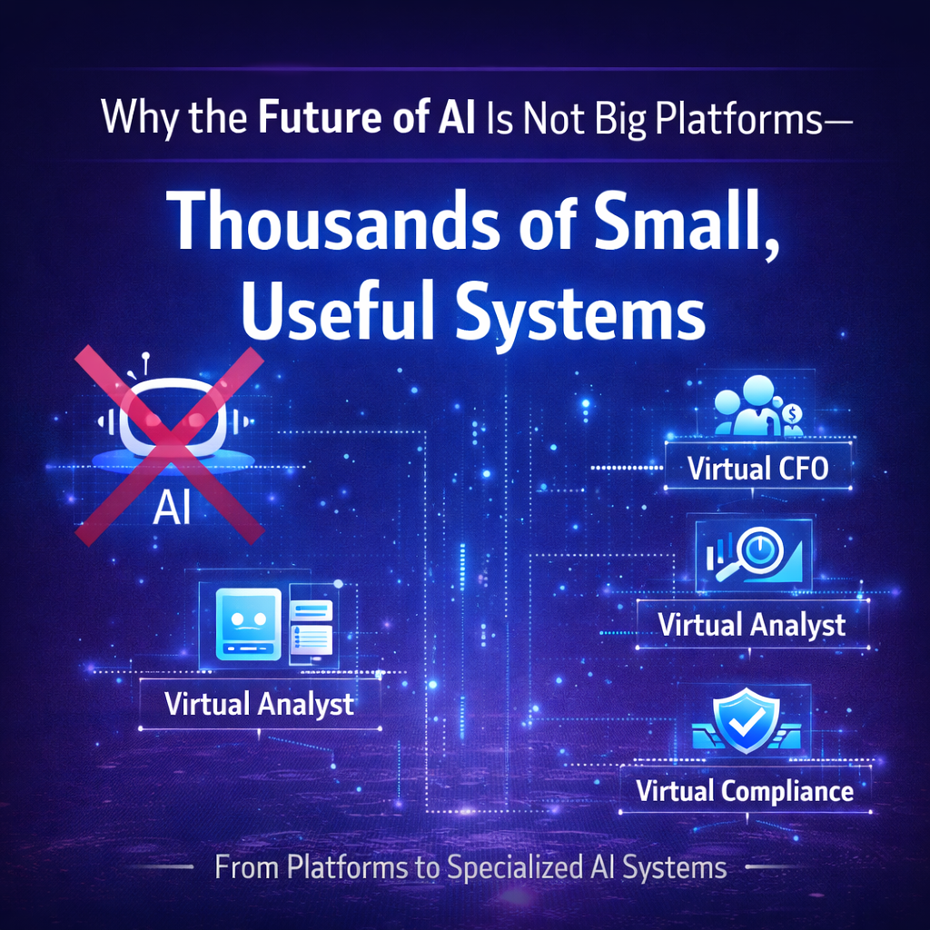 Why the Future of AI Is Not Big Platforms — But Thousands of Small, Useful Systems