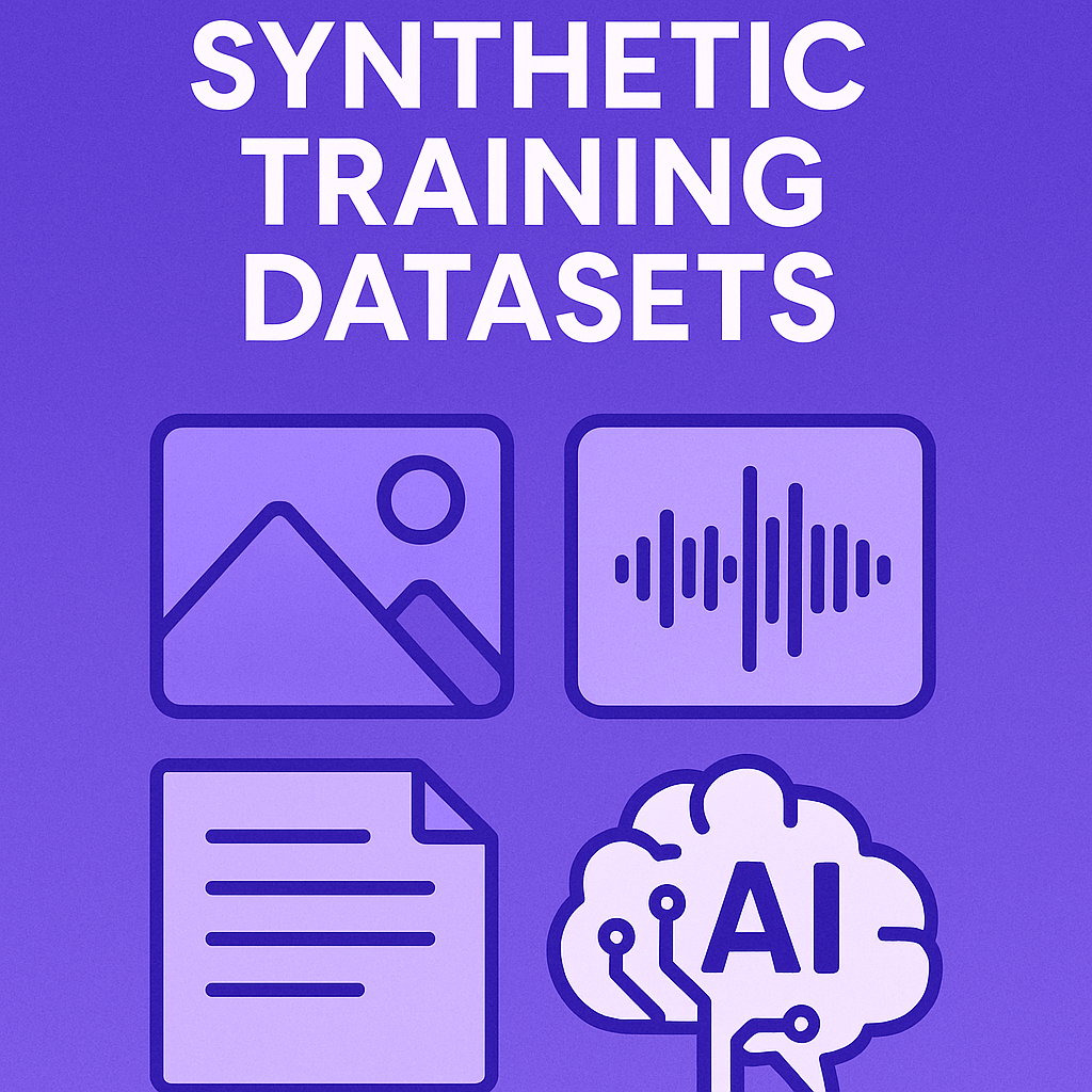 Synthetic Training Datasets (images, audio, text)