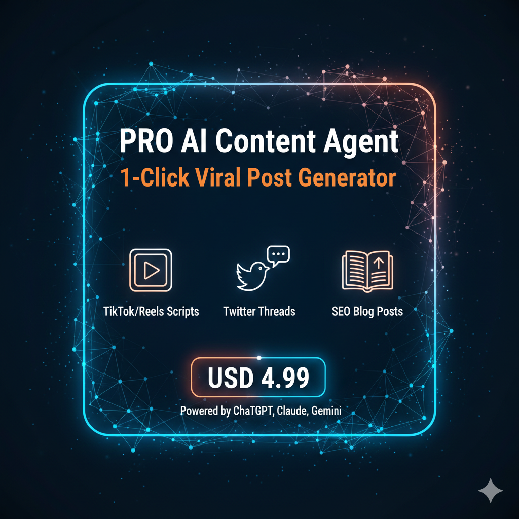 PRO AI Content Agent: 1-Click Viral Post Generator