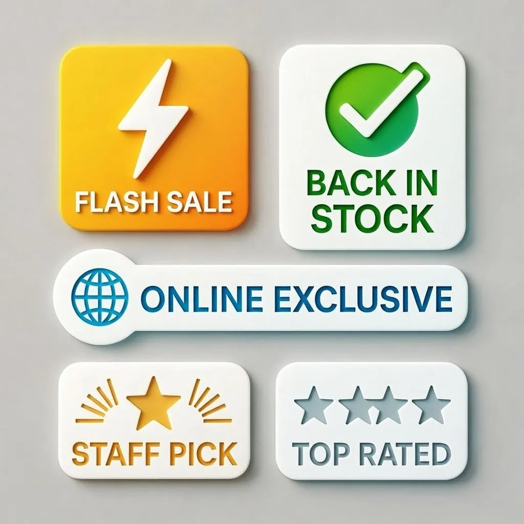 Sales & Marketing Label Sticker Icons (Consistent Style Set)