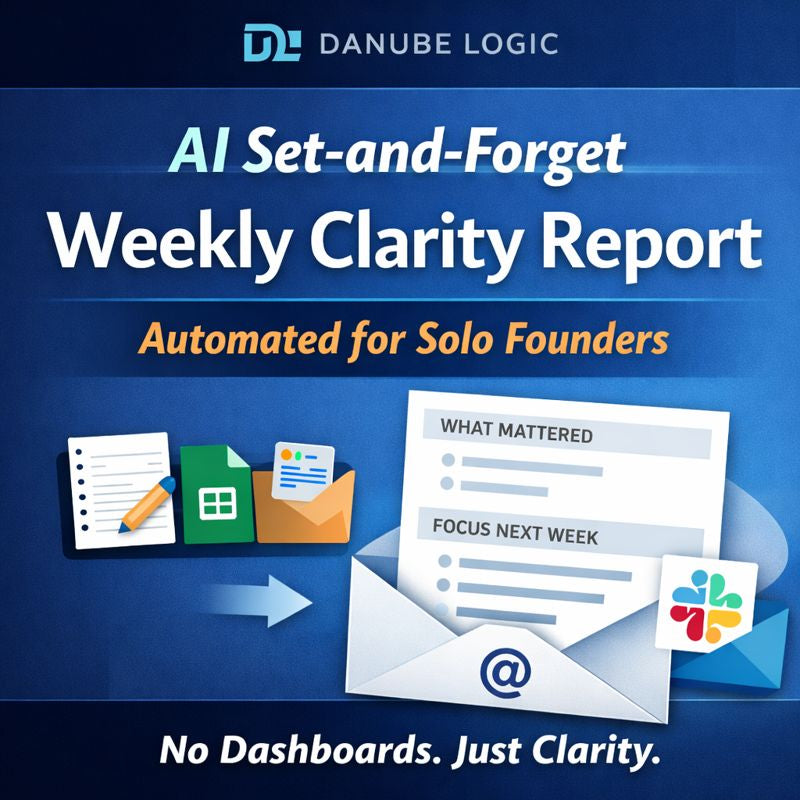 AI Set-and-Forget Weekly Clarity Report — Automated for Solo Founders