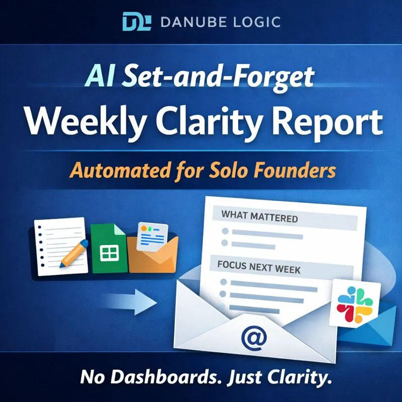 AI Set-and-Forget Weekly Clarity Report — Automated for Solo Founders