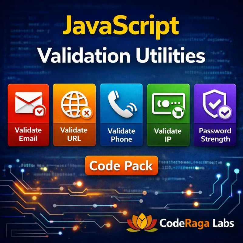 JavaScript Validation Utilities – Lightweight Code Pack